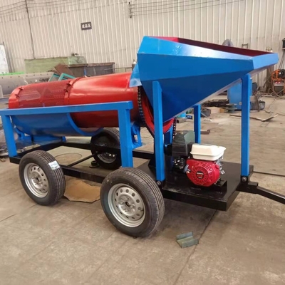 5-10 t/h Kapazität Mini Gold Trommel Mobil- und Mobil-Alluvial-Diamantwaschmaschine