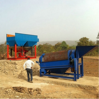 11 kW weißer mobiler Dieselmotor Goldtrommel Waschanlage für die Goldreinigung in Ghana