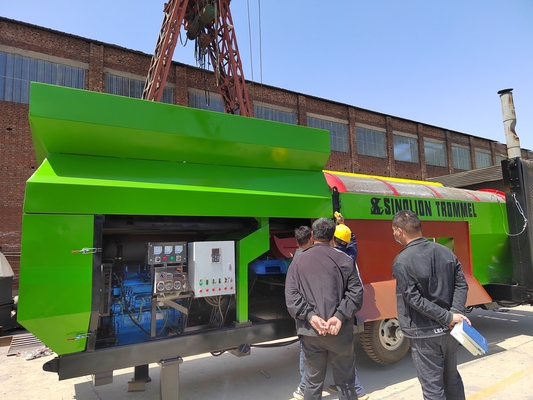 380V/415V/440V Spannung Schwerlastkompost Trommelbildschirm mit Dieselgenerator Set