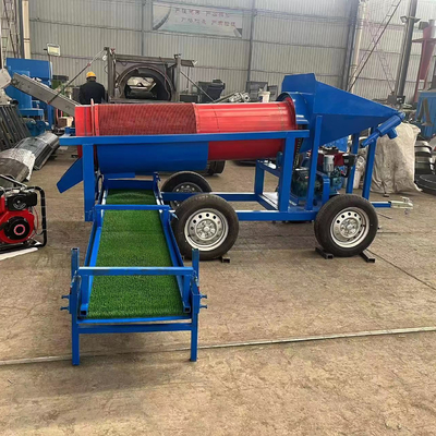 Kleine Masse 5-10 Tonnen Alluvial Gold Waschanlage Mobil Gold Bergbau Trommel Bildschirm
