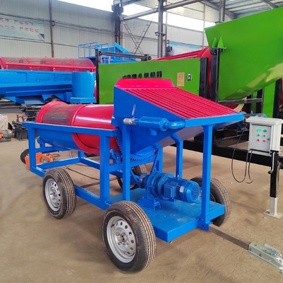 Kleine Masse 5-10 Tonnen Alluvial Gold Waschanlage Mobil Gold Bergbau Trommel Bildschirm