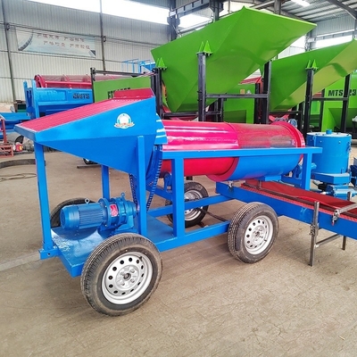 Kleine Masse 5-10 Tonnen Alluvial Gold Waschanlage Mobil Gold Bergbau Trommel Bildschirm