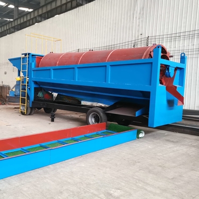 Goldwasch-Verarbeitungsanlage Platzer Gold Trommel Bildschirm 6mm Entladung Größe 1,5-15kw