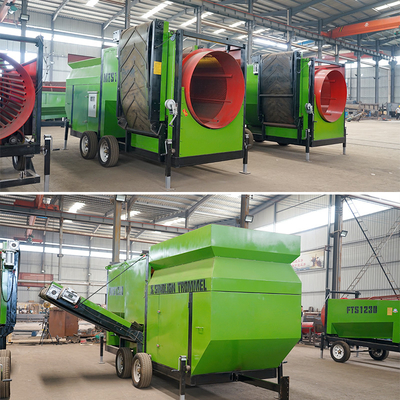 Rotationstrommel Siebe Maschine weit verbreitet für Oberboden Kompost Sand Kies Sand Trommel Bildschirm