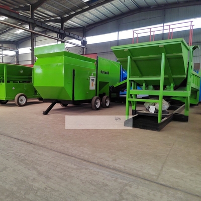 Portable mobile Kompost Trommel Discharge Screen Größe weniger als 6 mm oder auf Anfrage