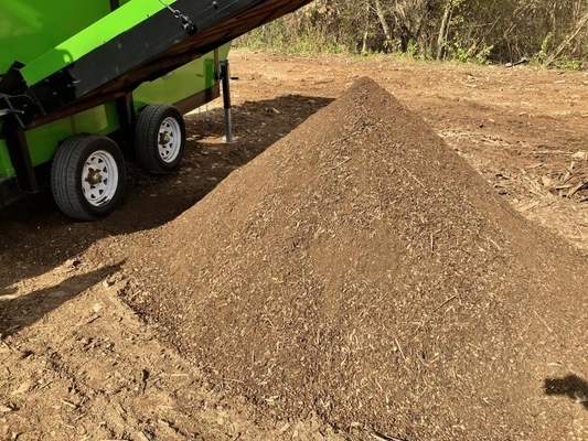 Portable mobile Kompost Trommel Discharge Screen Größe weniger als 6 mm oder auf Anfrage