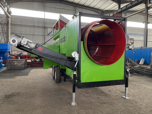 Rotary Drum Trommel Screener für Kompost Holzkohle Boden Feuerholz Felswürmer Oberboden