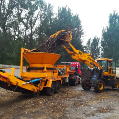4-6 Blade Diesel Mobile Große Dreh-Hopper Holz Baumwurzel Chipper Stump Shredder Anlage