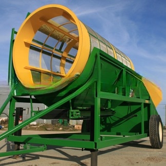 Gummiballreinigungssystem Gelbe mobile Trommel Bildschirmmaschine für und Effizienz