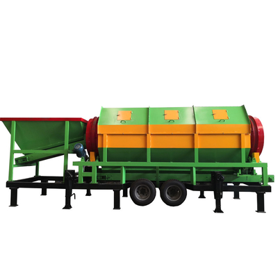 Minder als 300 mm Fütterungsgröße mobile Kompost-Rotationssiebe für Kompostieranlagen