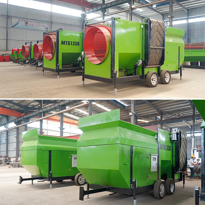 5600x2015x2010mm mobiler Trommel-Bildschirm für Bodenoberflächen und Boden-Screening-Anforderungen