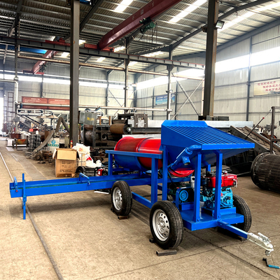 Portable mobile Gold Wasch Siebe Trommel Trommel Bildschirm für Alluvial Rock Fluss Sanderz
