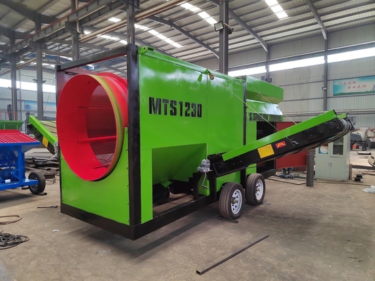 Portable Automatic Trommel Screen Drum Sieve Separator für Kompost, Bodenoberfläche, Wurm, Holz und Holzkohle
