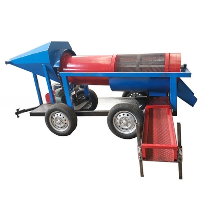 3KW Energiebergbau Mobil Goldwaschtrommel Bildschirm für Fluss Sand Bergbau Wiederherstellung