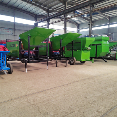 Mulchfabrik Haushaltsmüll-Recyclingmaschine mit mobilen Trommelbildschirm