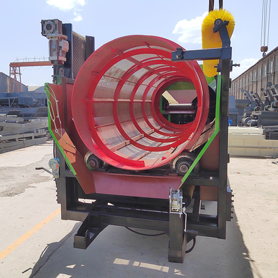 Hochgradig angepasster 2000 KG-Rad-Mobiltrommel-Bildschirm für Kompost- und Schlack-Screening