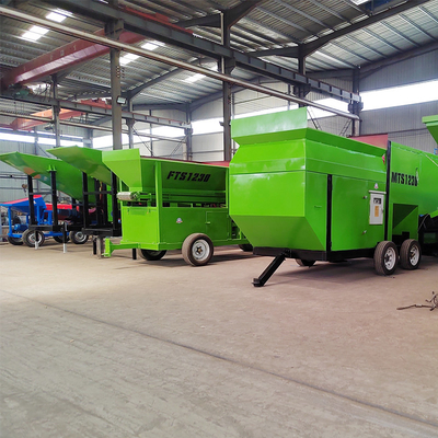 Hochgradig angepasster 2000 KG-Rad-Mobiltrommel-Bildschirm für Kompost- und Schlack-Screening