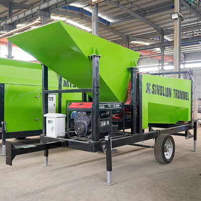 Zwei Vibrationsmotoren, tragbare Feuerholztrommel-Bildschirm für mühelose Landwirtschaft