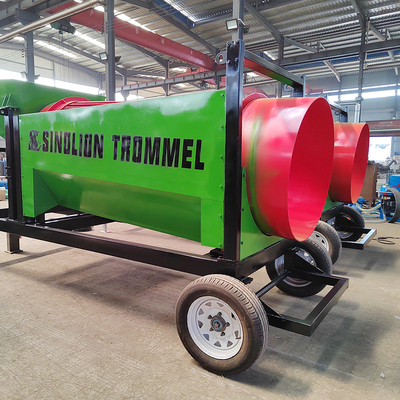 Schwerlastförderfähiger mobiler Alluvial Goldbergbau Rotationstrommel Trommel Trommel Schirm für Kompost und Boden