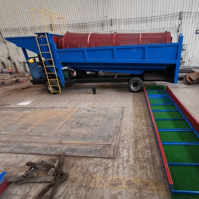 98% Wirksamkeit 5-200 tph Goldbergbau Sand Gold Waschanlage Maschine mit Trommelbildschirm