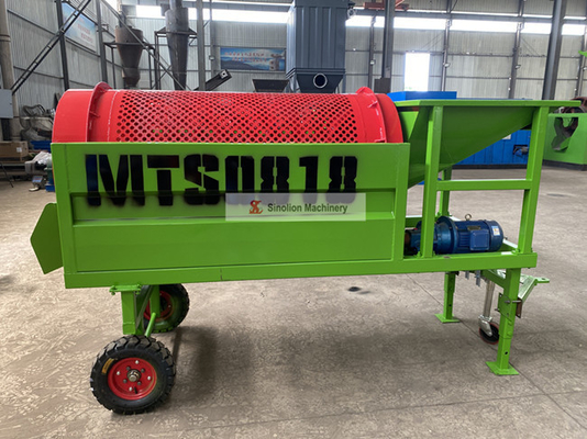 Kreisförmiges Gartental Bio-Natur-Bio-Potting-Boden Kies Sand Oberboden Kompost Trommel-Screener