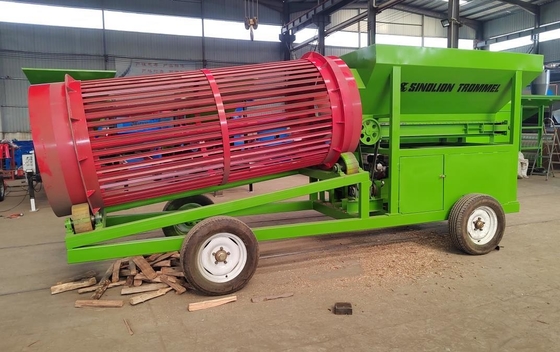 220V/380V Schwerlast Kleinmobile Holzsplitter Sägemehl Felsboden Stein Trommelbildschirm