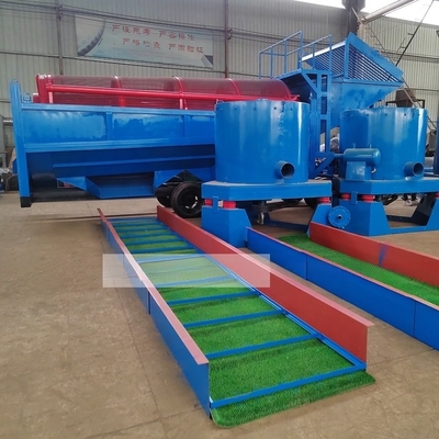 Alluvial Gold Waschanlage mit Zentrifuge-Separator und Dieselmotor Trommel Screen
