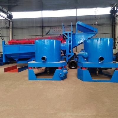 Alluvial Gold Waschanlage mit Zentrifuge-Separator und Dieselmotor Trommel Screen