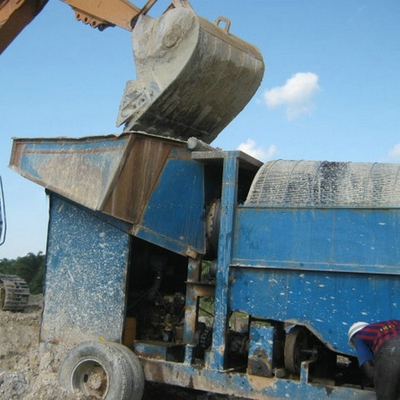 98% Wirksamkeit Kleines Drehtrommelbildschirm für Alluvial Gold Mineral Sand Stein Waschanlage