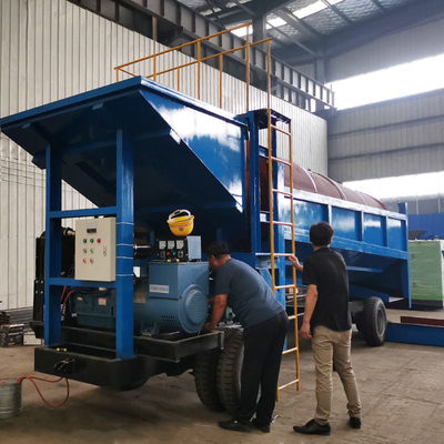 Mobile Goldwaschanlage Alluvial Trommel-Bildschirm mit Förderer Entladung Größe auf Anfrage