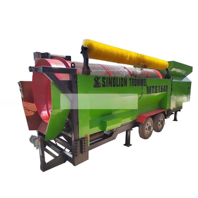 Mobiler Trommel Trommel Sieb-Schirm Trennmaschine Förderwinkel 25 Grad 2200 KG
