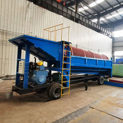 Mobile Goldwaschanlage Alluvial Trommel-Bildschirm mit Förderer Entladung Größe auf Anfrage
