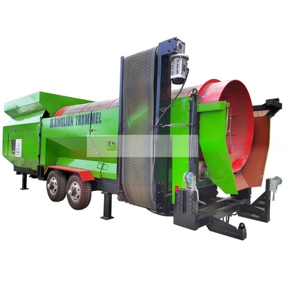 Mobiler Trommel Trommel Sieb-Schirm Trennmaschine Förderwinkel 25 Grad 2200 KG