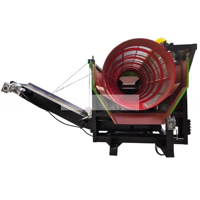 Mobiler Trommel Trommel Sieb-Schirm Trennmaschine Förderwinkel 25 Grad 2200 KG