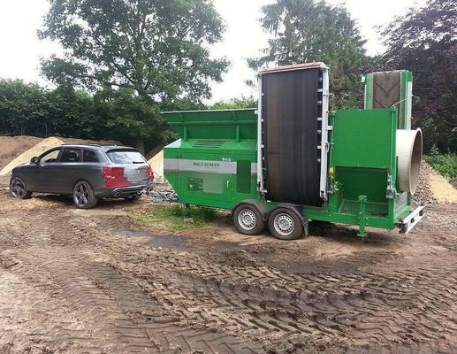 Gummiballreinigungssystem Gelbe mobile Trommel Bildschirmmaschine für und Effizienz