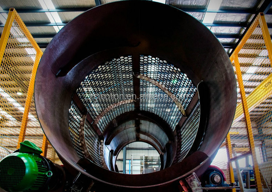 Bauarbeiten Rotationsmagnetische Trommelschirm für die Trennung von Stahlmetallgranulaten