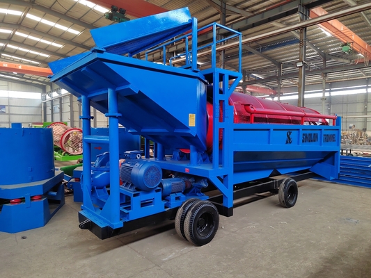 100-200 t/h Trommelbildschirm Aluvial Gold Diamant Mobilbergbau Trennung mit Bergbau