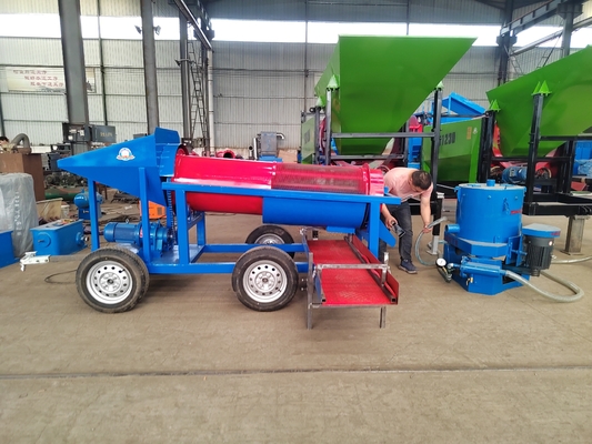 Kleines Modell Portable Gold Waschtrommel Bildschirm für 5-10 t/h Bauarbeiten