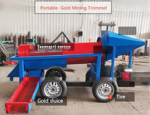 Alluvial Goldbergbau Trommelmaschinenwaschanlage mit 600 KG Schwerkraftseparator