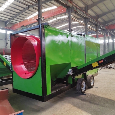 Portable Topsoil Processor Competitive Trommel Screening Plant mit 1200 mm Durchmesser