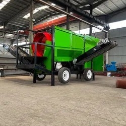 Tragbare Trommel-Vibrationsschirm für die Kompostierung von Kies und Holzsplittern an jedem Ort