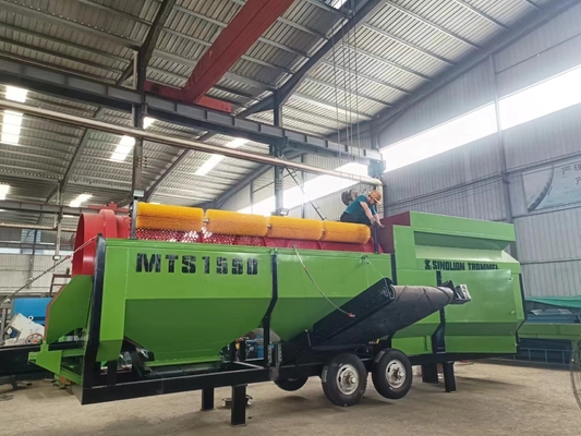 Funktion Screening Mobile Trommel Screen für die Trennung von Topsoil Kompost Kies Sand