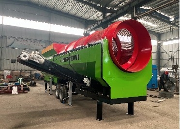 Funktion Screening Mobile Trommel Screen für die Trennung von Topsoil Kompost Kies Sand