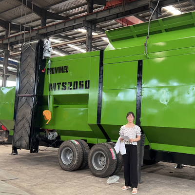 Anlagen 33.2kw Motor Großkapazität MTS 2050 Mobile Trommel Sieb für Kompost Drehtommel
