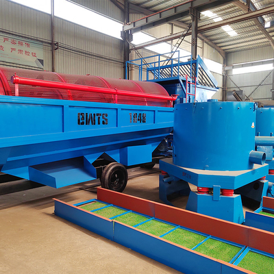 Blaue tragbare Goldwaschanlage 50 TPH mobile Trommel Trommel Bildschirm automatische Funktion