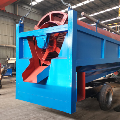Blaue tragbare Goldwaschanlage 50 TPH mobile Trommel Trommel Bildschirm automatische Funktion