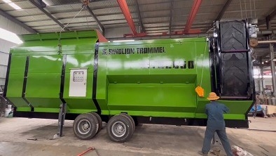 Anlagen 33.2kw Motor Großkapazität MTS 2050 Mobile Trommel Sieb für Kompost Drehtommel