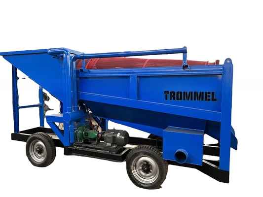 98% Wirksamkeit Mobiler Gold-Sand-Separator Bergbau Trommel Maschinen Waschanlage