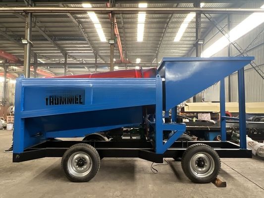 1200 KG Kapazität mobile Trommel-Goldwaschanlage für Goldtrennungsgrube
