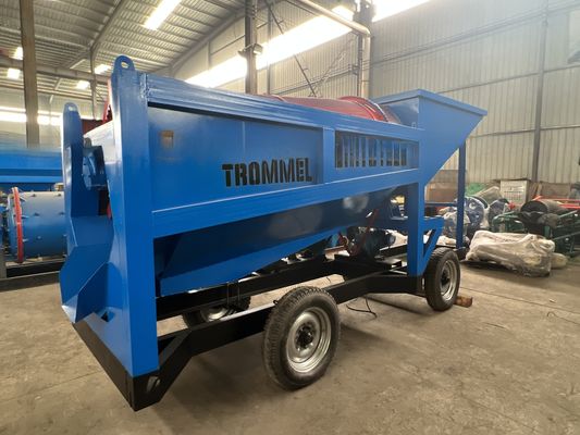 1200 KG Kapazität mobile Trommel-Goldwaschanlage für Goldtrennungsgrube